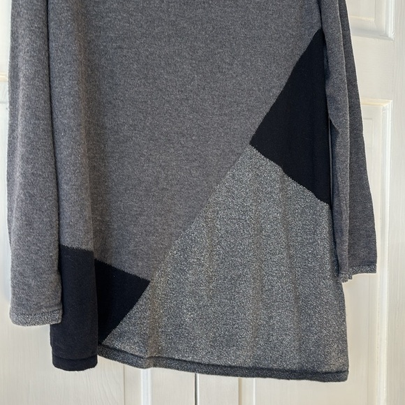 Chico's Size 3 Colorblock Metallic Sweater Knit Pullover Blocked Chicos Size XL - Picture 5 of 10
